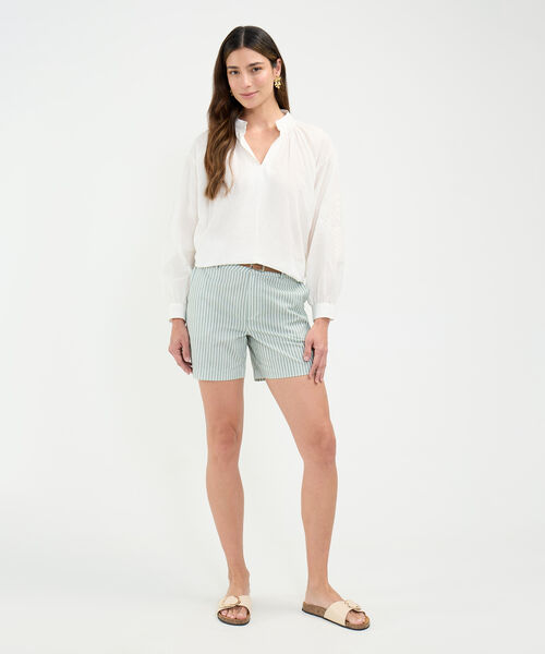 Blusa Bordada en Efecto Rústico image number null