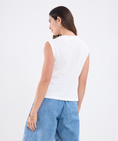 Camiseta Manga Sisa Texturizada