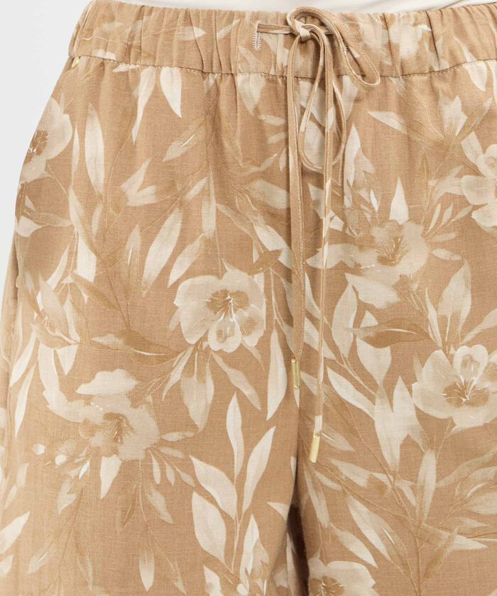 Pantalon En Lino Estampado