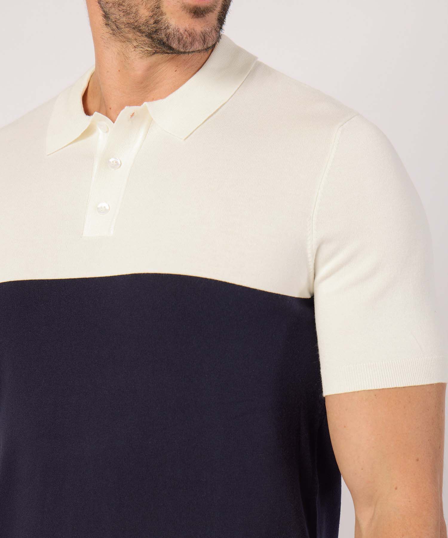 Polo Bicolor Manga Corta 