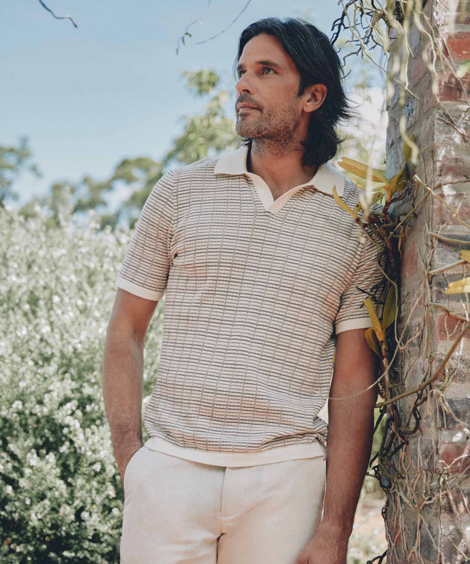 Polo de Punto con Dise&ntilde;o Micro-Texturizado Para Hombre