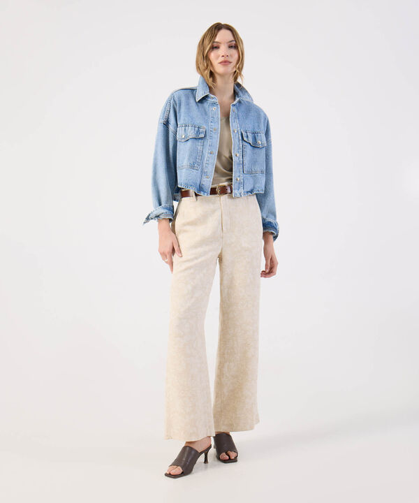 Pantal&oacute;n Recto de Tejido Suave