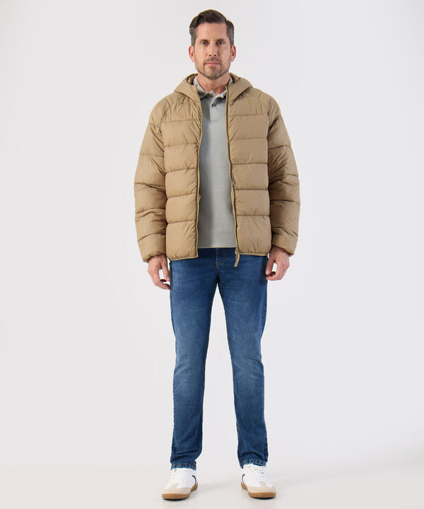 Chaqueta Acolchada Con Capota Para Hombre