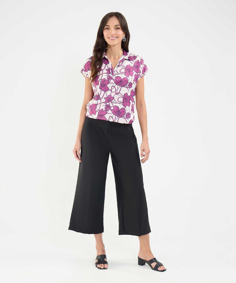 Blusa Satinada Estampada