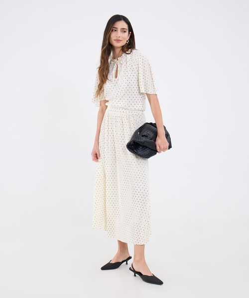 Blusa Estampada Manga Globo image number null