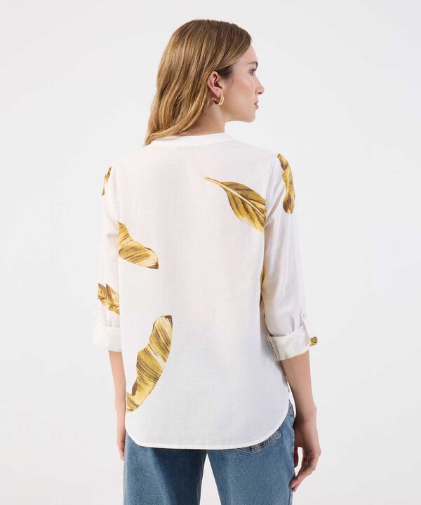 Blusa Para Mujer Estampada Cuello Ner&uacute;