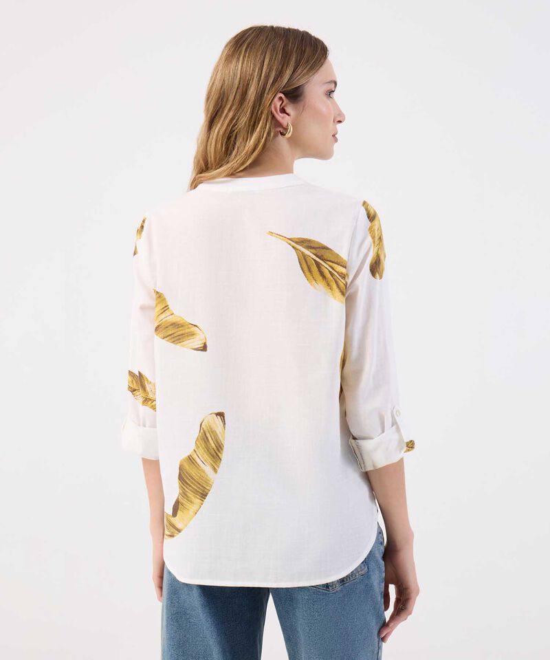 Blusa Para Mujer Estampada Cuello Ner&uacute;