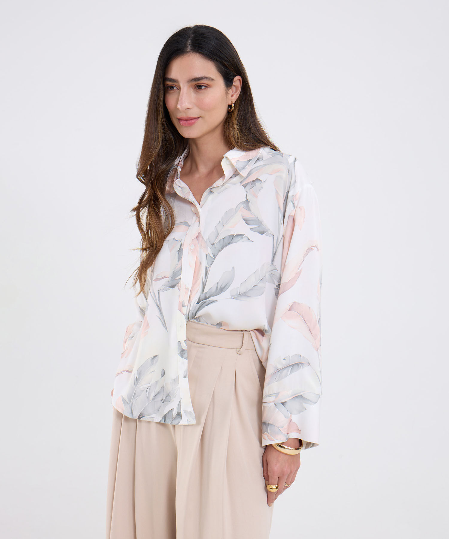 Camisa Estampada Manga Larga