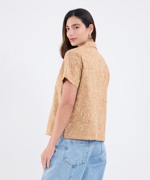 Camisa Estampada Manga Corta
