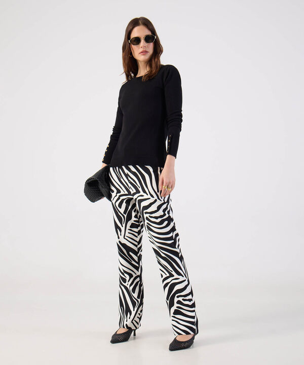 Pantal&oacute;n Estampado Ajuste Recto Para Mujer