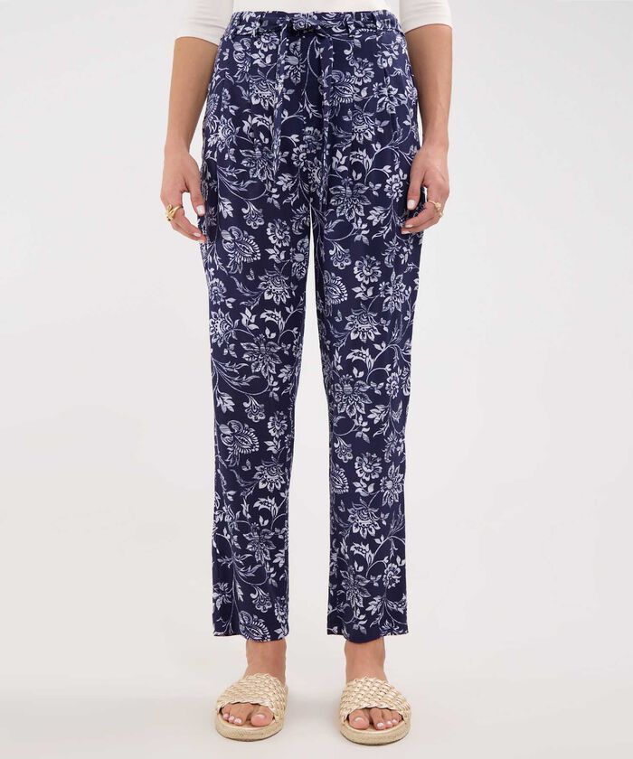 Pantalón Casual Estampado Botánico