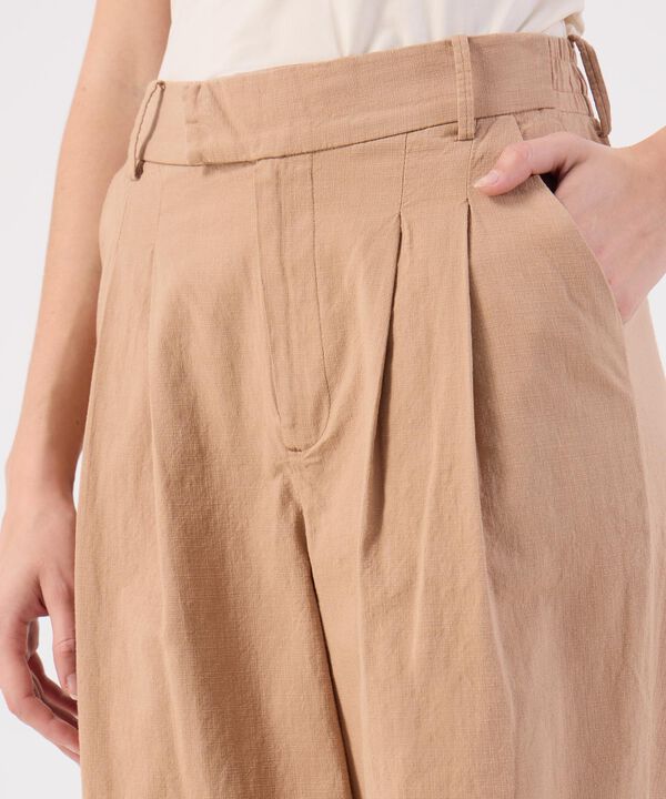 Pantal&oacute;n Ancho Pinzas Lino Color Camel
