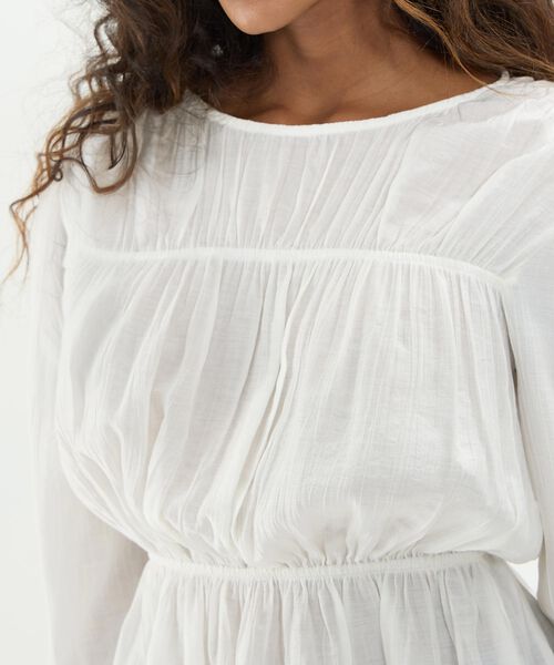 Blusa Texturizada Con Encauchado Para Mujer image number null