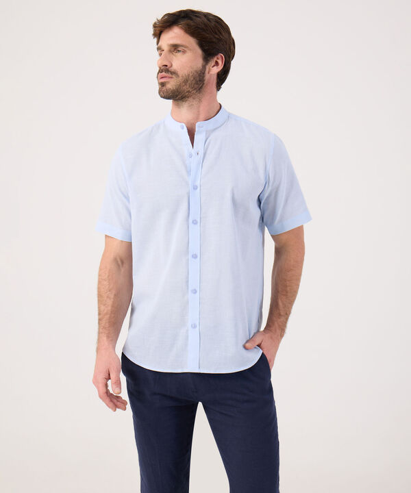 Camisa Unicolor Cuello Mao  image number null