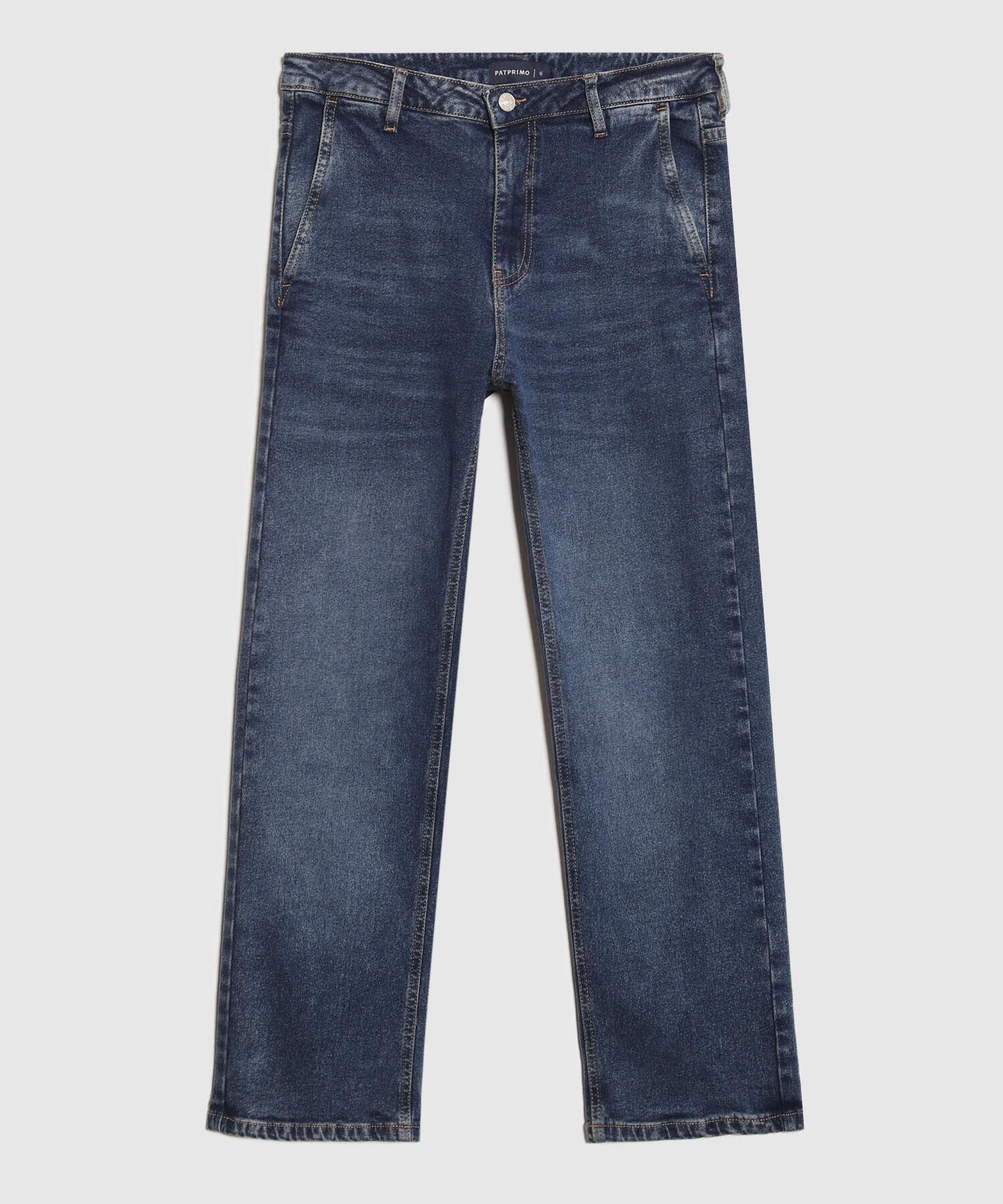 Jeans Straight Tono Medio