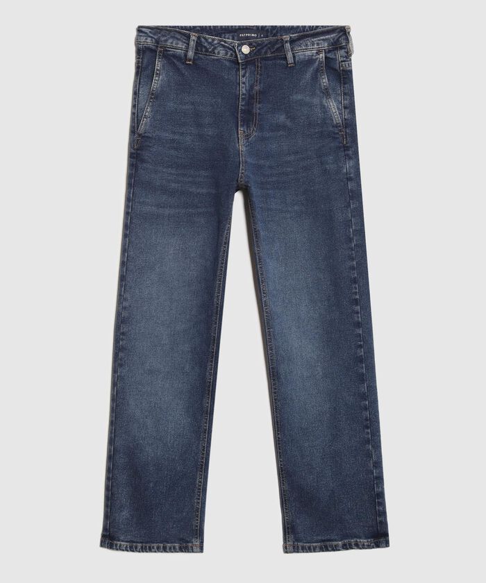 Jeans Straight Tono Medio