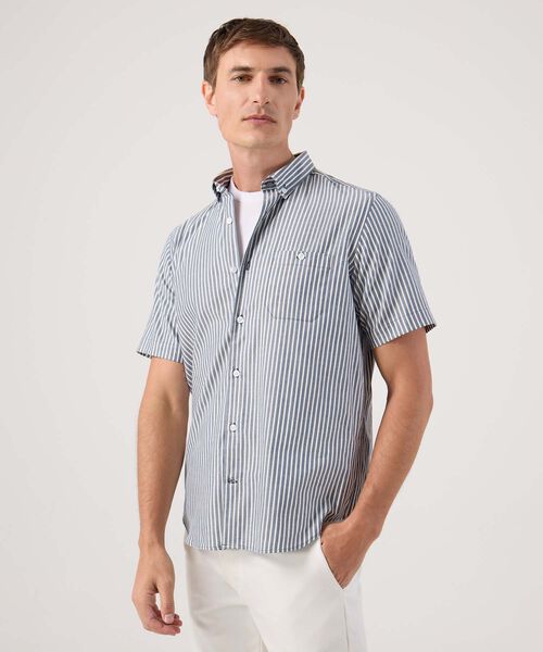 Camisa Manga Corta A Rayas image number null