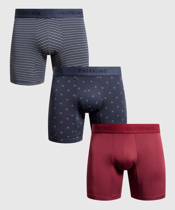 Set x3 B&oacute;xers Medio con Detalles para Hombre image number null