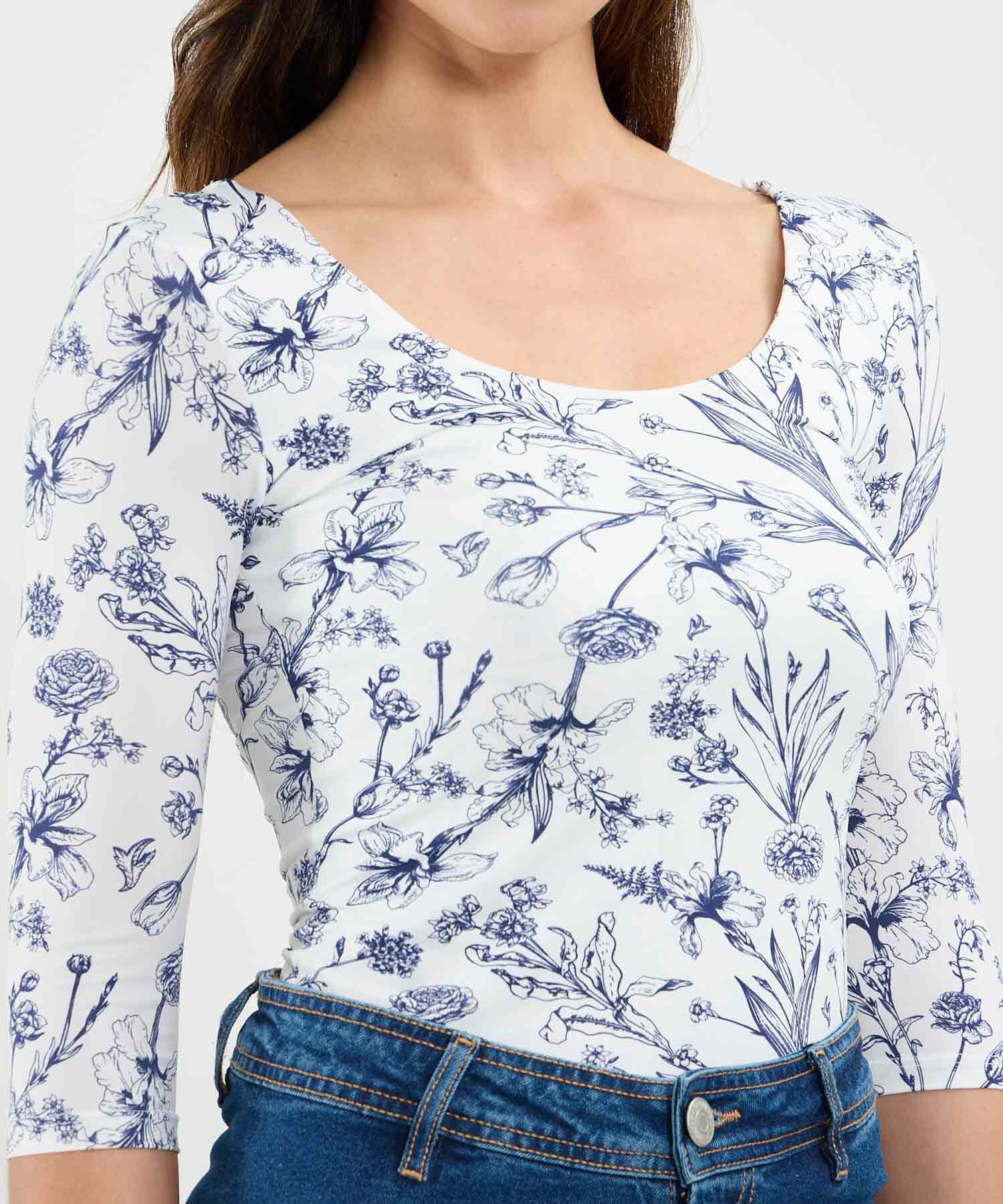 Camiseta Estampado Bot&aacute;nico