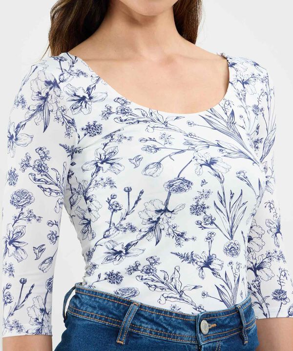 Camiseta Estampado Bot&aacute;nico