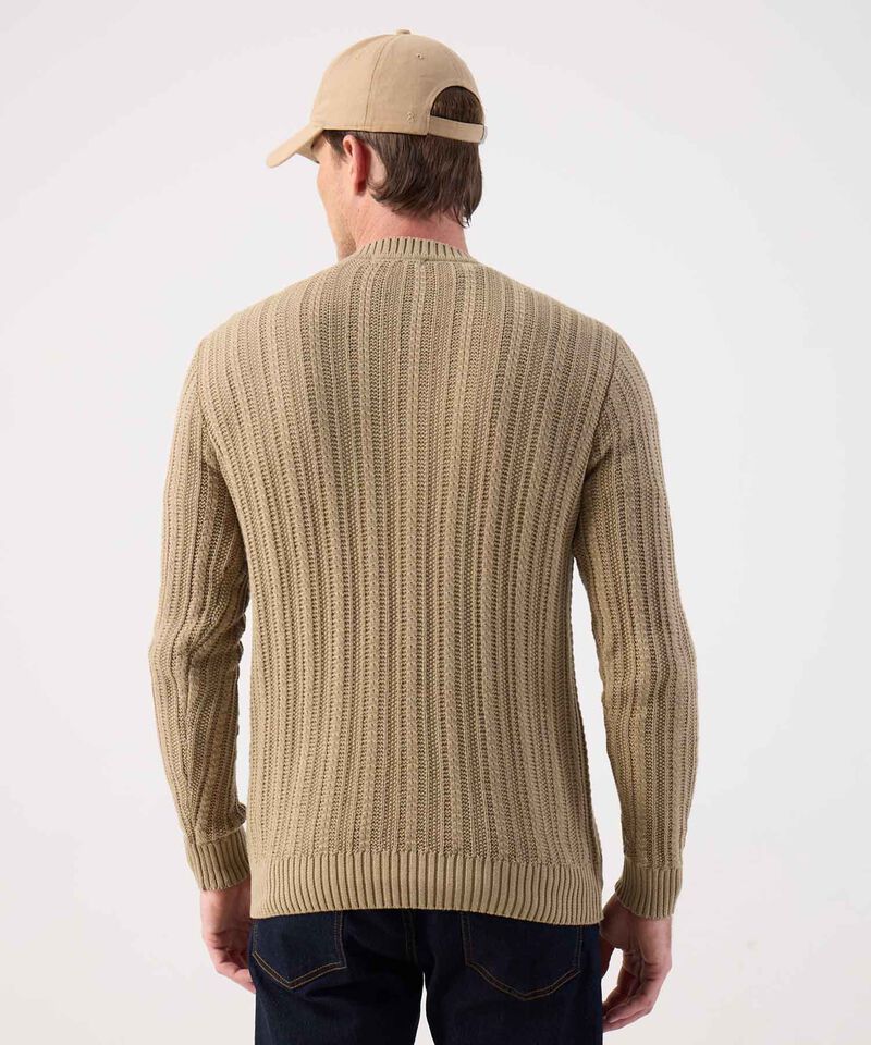 Su&eacute;ter de Punto Grueso con Textura Acanalada Para Hombre