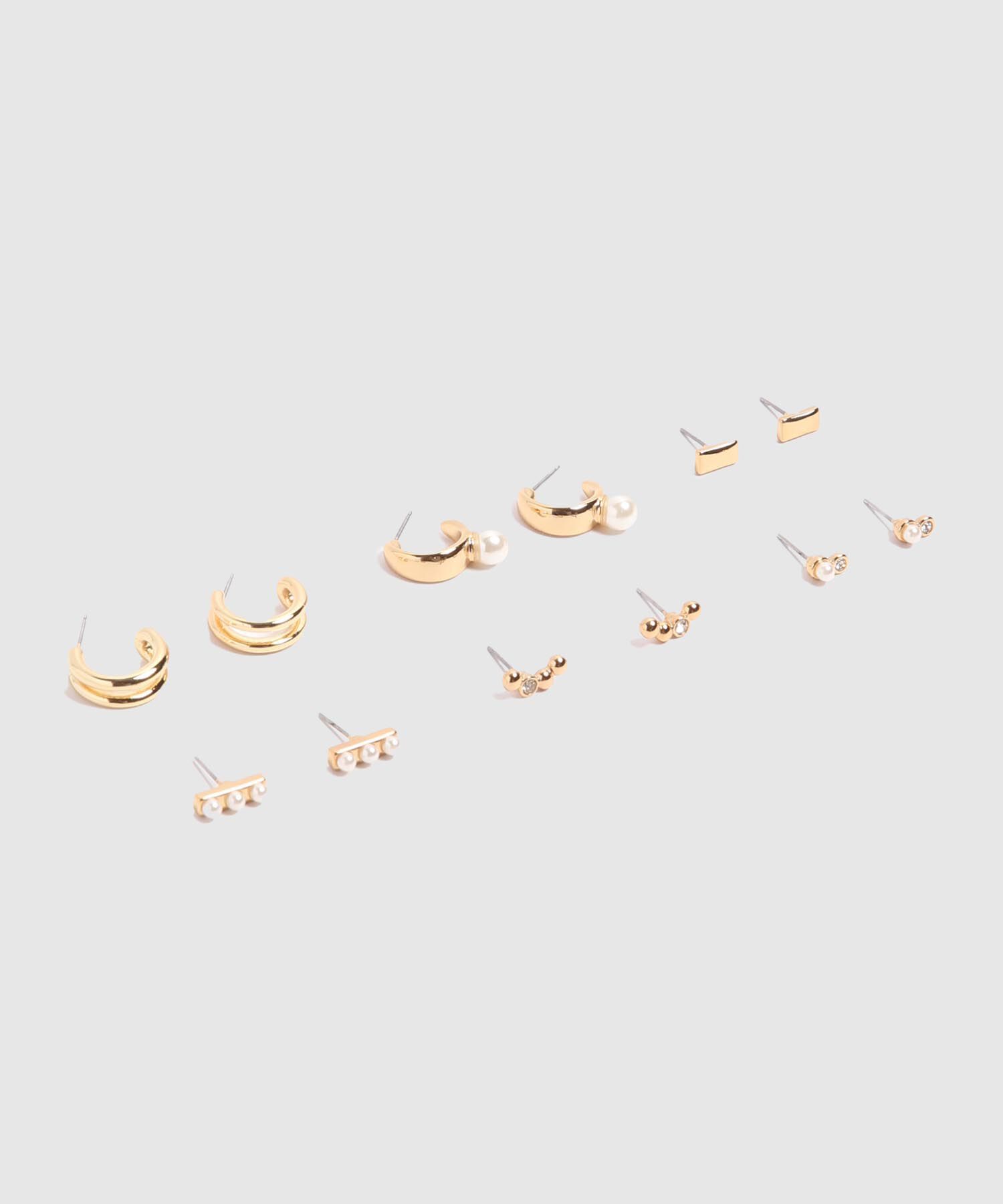 Set X6 Aretes Dorados 