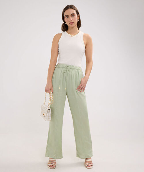 Pantalón en Efecto Lino image number null