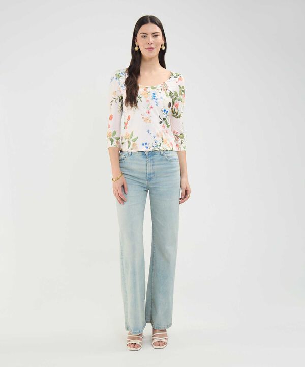 Camiseta Manga &frac34; Estampada