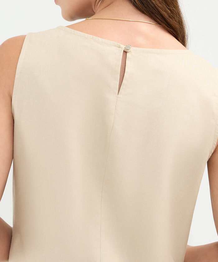 Vestido en Efecto Lino