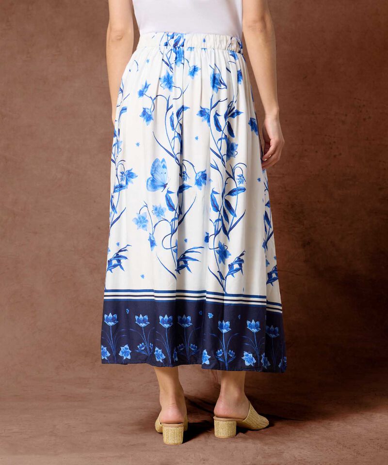 Falda Midi Estampada Para Mujer Dise&ntilde;o Floral Veraniego