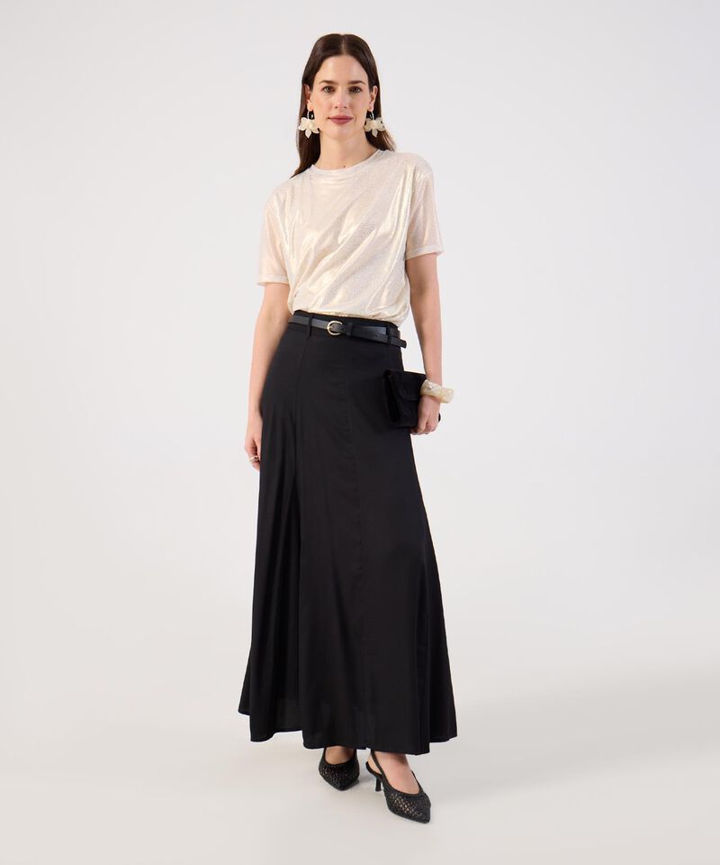 Camiseta Manga Corta Metalizada Mujer