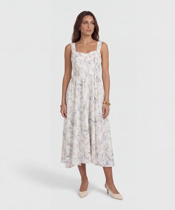 Vestido Medio de Tirantes Anchos para Mujer
