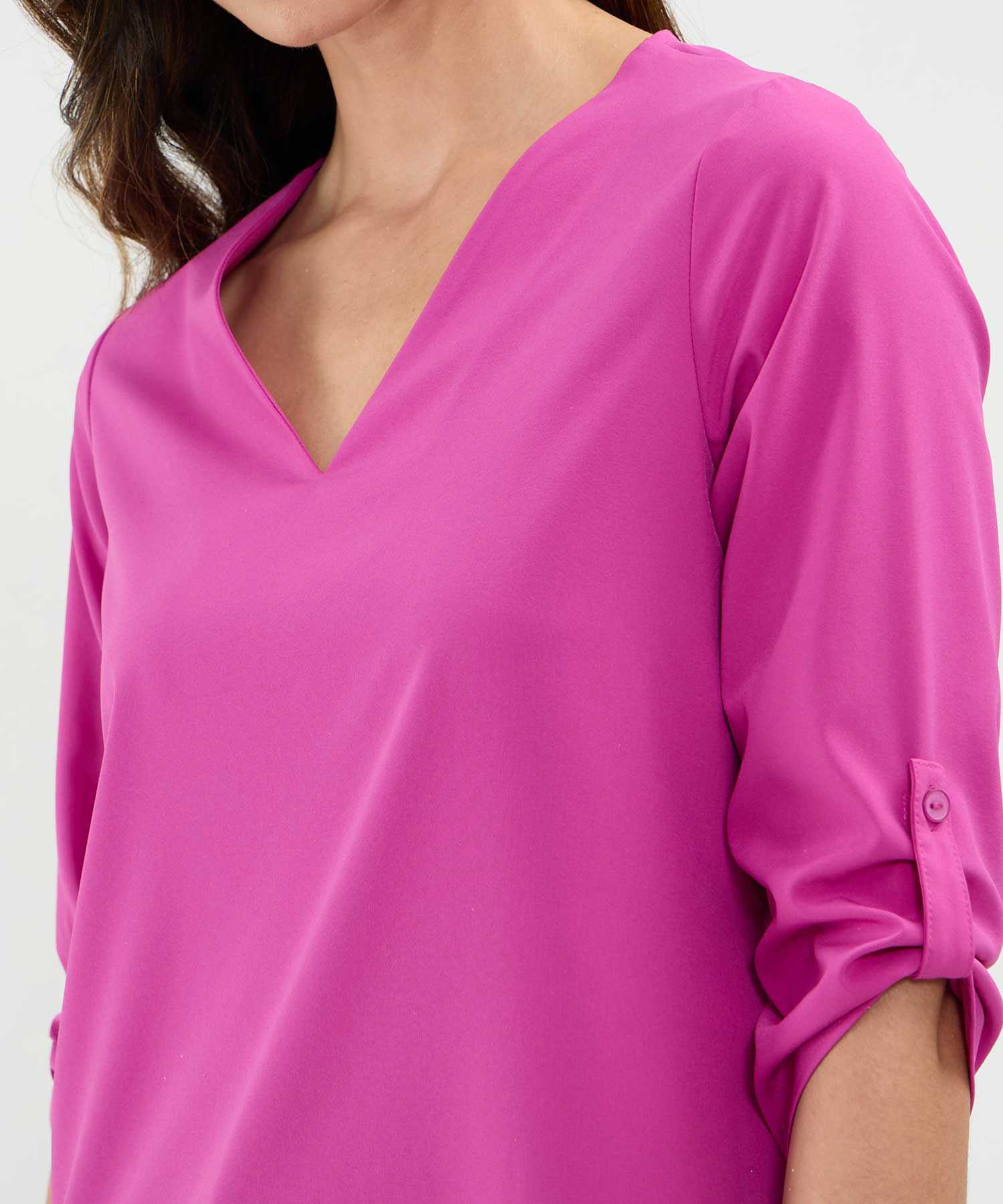 Blusa Escotada Manga ¾