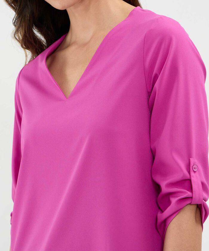 Blusa Escotada Manga ¾