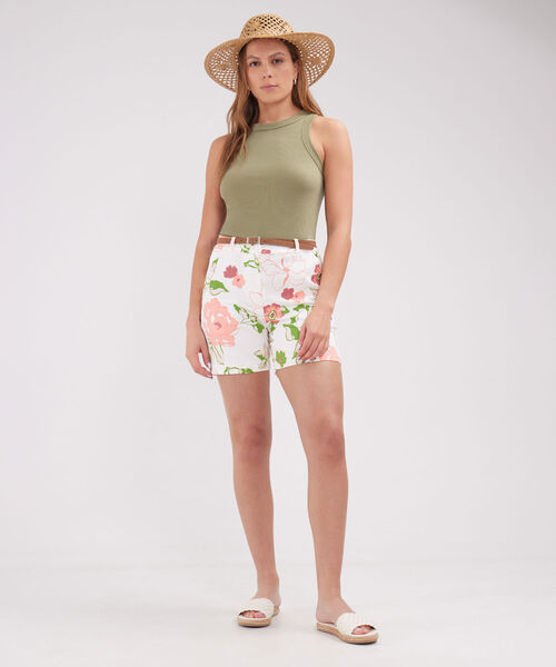 Bermuda Corta Estampada  Con Cinturon image number null