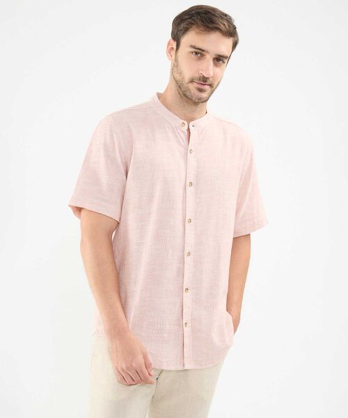 Camisa en Efecto Lino image number null