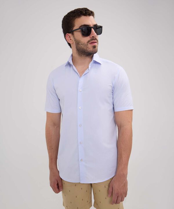 Camisa Manga Corta Unicolor Sin Bolsillo image number null