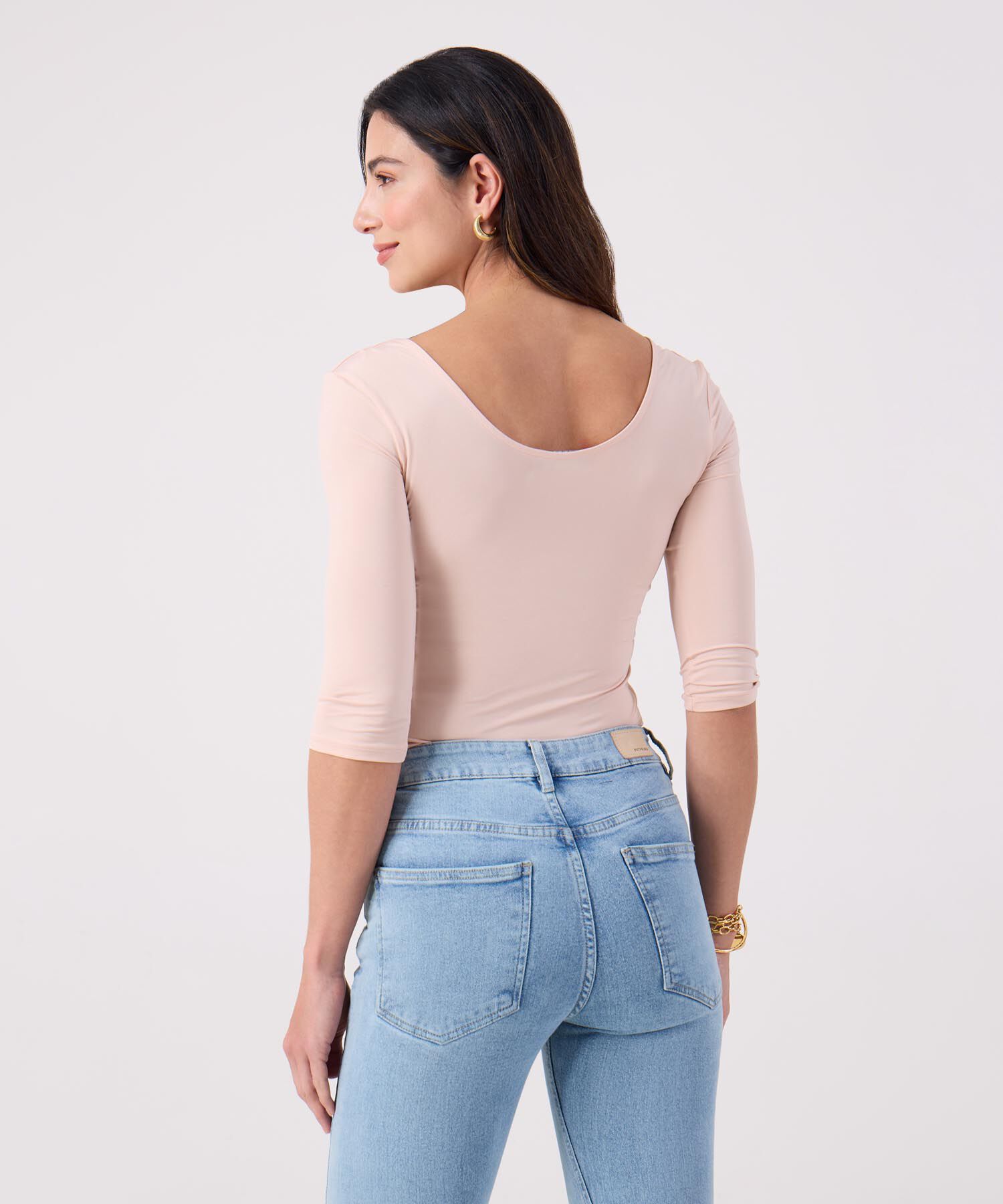 Camiseta Manga 3/4 Unicolor 