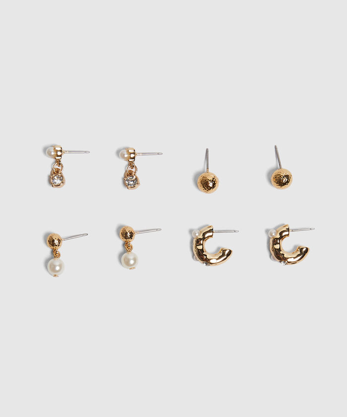 Set x 4 Aretes con perlas