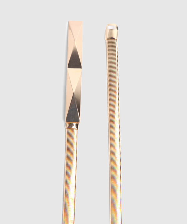 Cintur&oacute;n Met&aacute;lico Delgado El&aacute;stico Estiliza Mujer