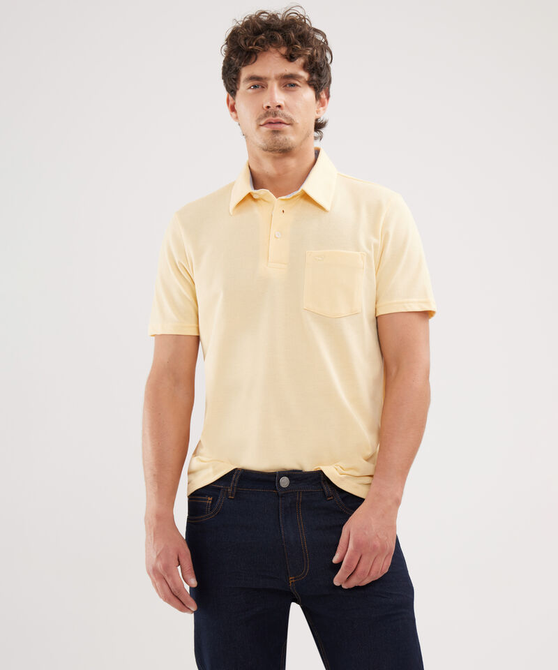 Polo Cuello Duro Con Bolsillo