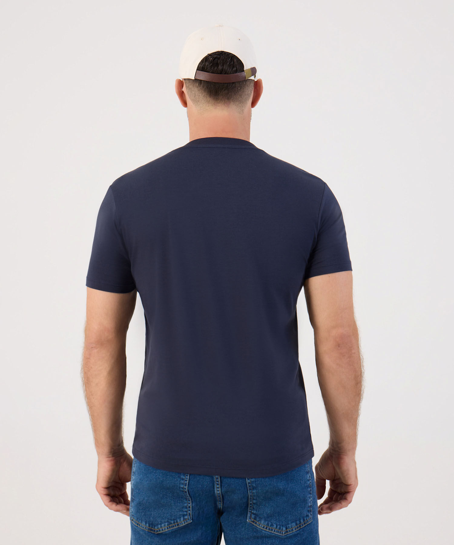 Camiseta B&aacute;sica Cuello Redondo Para Hombre