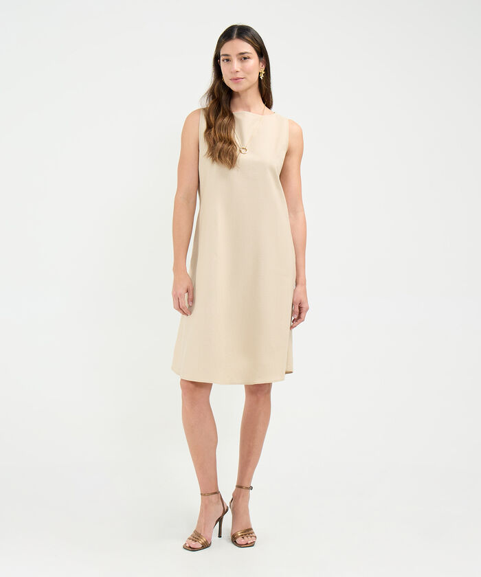 Vestido en Efecto Lino