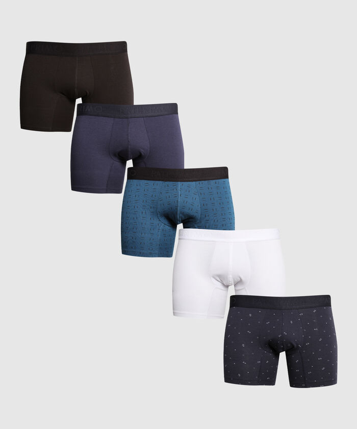 Pack X 5 Boxer  Medio En Algodón