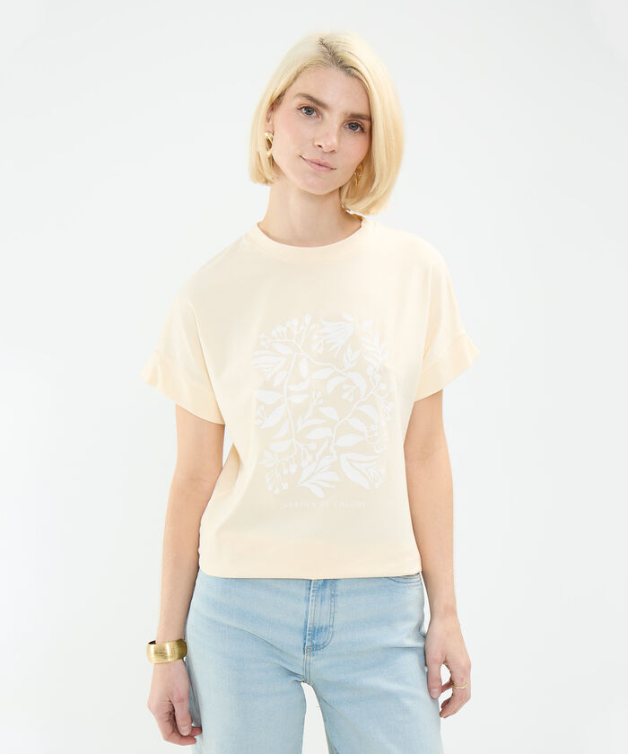 Camiseta Estampado en Relieve