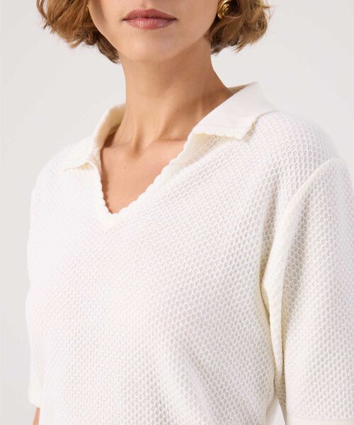 Polo texturizada unicolor  image number null