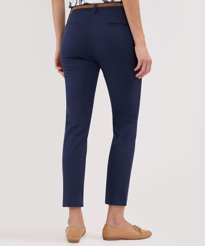 Pantalon Unicolor Chino Con Cinturon