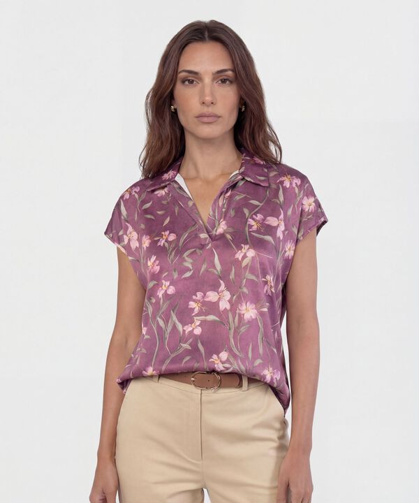 Blusa Manga Corta Estampada  image number null