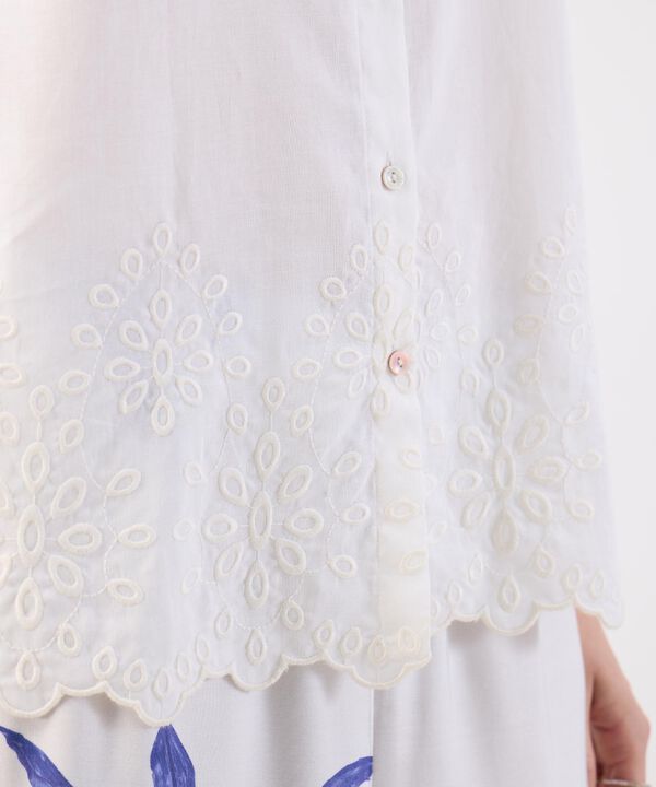 Camisa Bordado Ingl&eacute;s y Ondas