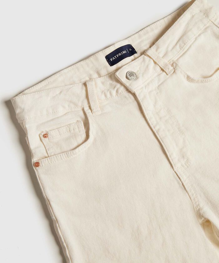 Jeans Flare Tono Blanco